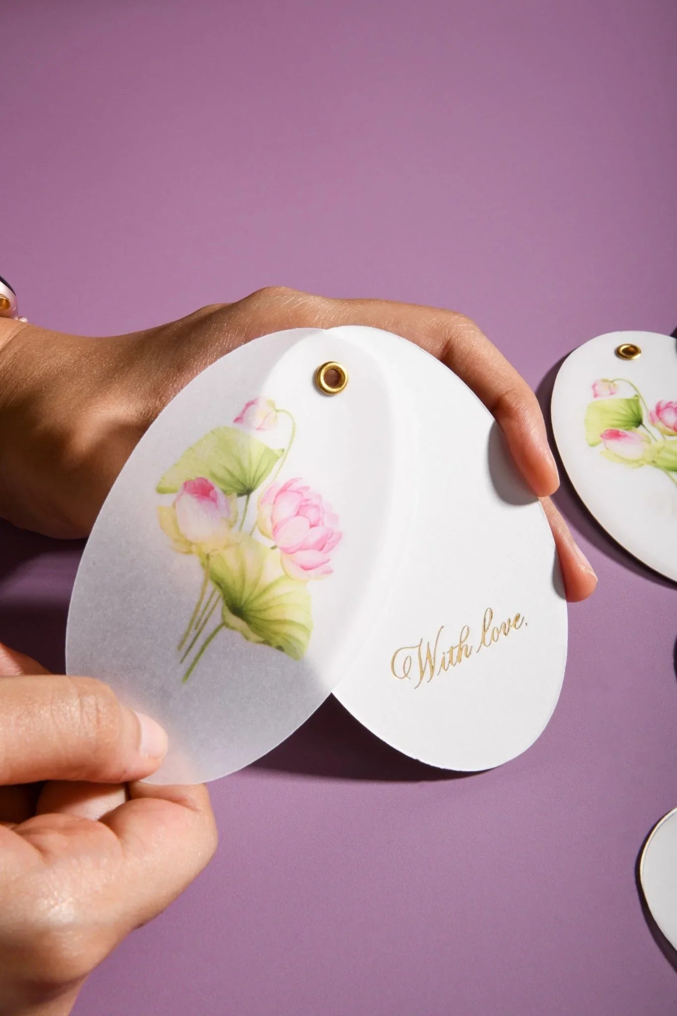 Personalised Tags - Lotus - Tishya Pansari
